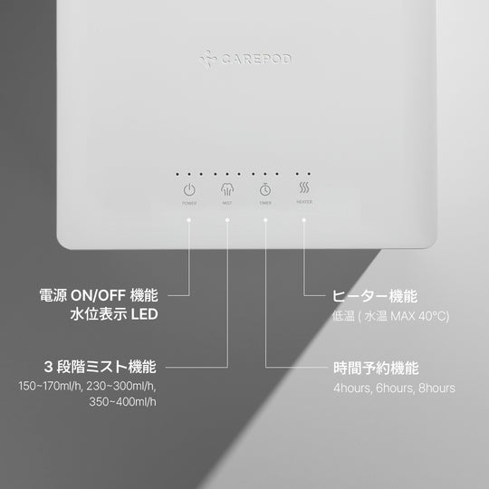 低温スチーム式ステンレス加湿器 Cube (X50)